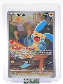 MINUN 2023 NINTENDO POKEMON TCG PARADOX RIFT Q4351 - Image 1