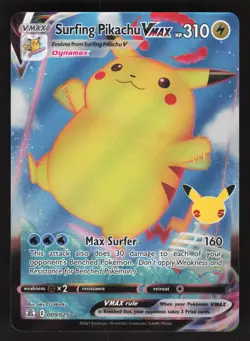 Surfing Pikachu VMAX 009/025 Pokemon TCG Celebrations NM - Image 1