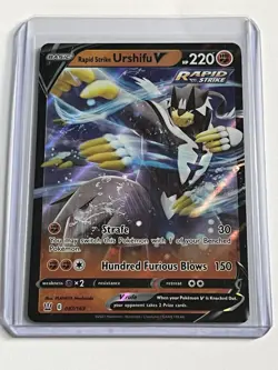 Rapid Strike Urshifu V 87 / 163 Pokemon Battle Styles 2021 MT - 9.0 + Ultra Rare - Image 1
