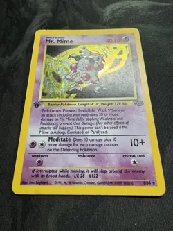 Pokemon TCG 1st Edition Mr. Mime Holo 6/64 Jungle Set Holo Rare 🔥🔥 - Image 5