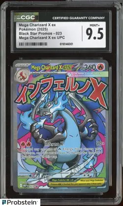 2025 Pokemon MEP EN UPC #023 Mega Charizard X ex CGC 9.5 MINT+ - Image 1