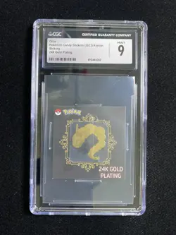 2023 Pokemon Korean Striking Candy Stickers 24K Gold Plating Onix CGC 9 IO35 - Image 1