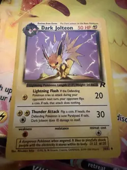 LP Excellent pokemon Dark Jolteon 38/82 Team Rocket LP - Image 1