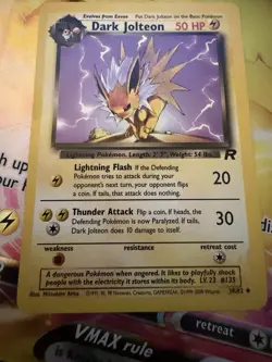 LP Excellent pokemon Dark Jolteon 38/82 Team Rocket LP - Image 2