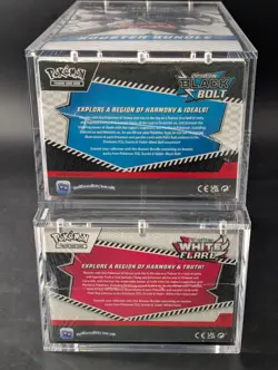 2x Pokemon Black Bolt White Flare Sealed Booster Bundle Display Case W/Acrylic - Image 3