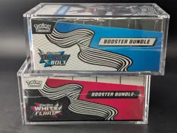 2x Pokemon Black Bolt White Flare Sealed Booster Bundle Display Case W/Acrylic - Image 4