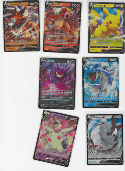 Lot of (7) Pokemon V Sword & Shield Full Art Ultra Rare Holo Cards Pikachu Entei - Image 1