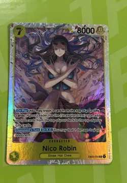 Nico Robin EB03-055 SR Super Rare Extra Booster Heroines Edition One Piece Card - Image 1