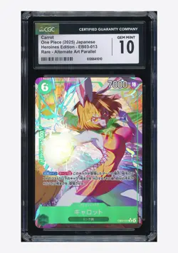 One Piece CGC 10 GEM MINT Carrot SR Alt Art 2026 EB04-013 EB04 Japanese - Image 1