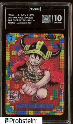 2025 One Piece Japanese OP DAY 25' #P-100 Monkey.D.Luffy Promo TAG 10 - Image 1