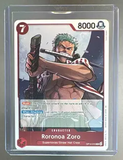 Roronoa Zoro 2026 One Piece Azure Sea's Seven #OP14-015 Rare - Image 1