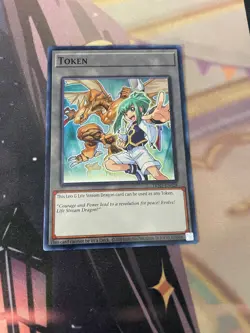 YUGIOH - LEO & LIFE STREAM DRAGON TOKEN - SUPER RARE - TKN5 - NM - Image 1