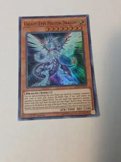 YUGIOH GALAXY-EYES PHOTON DRAGON LED3-EN039 1ST SUPER NM - Image 1