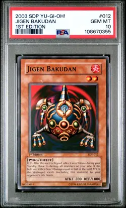 Jigen Bakudan Yugioh 2003 SDP-012 Common 1st Edition PSA 10 - Image 1