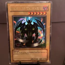 YuGiOh PSV-103 1st Edition BEAST OF TALWAR English HP Condition Card VTG Bend - Image 1