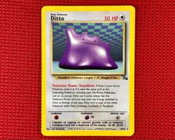 Pokemon TCG 1999 Fossil Unlimited Ditto 18/62 Non Holo Rare WOTC Card NM - Image 1