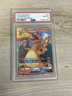 PSA 8 CHARIZARD GX 2020 Pokemon #60 Battle Academy NM-MT Pokemon Card - Image 1