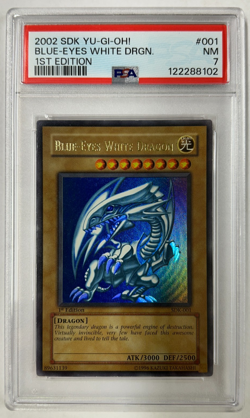 Yugioh SDK-001 Blue-Eyes White Dragon 1st Ed. PSA 7 Vintage Original - Image 1