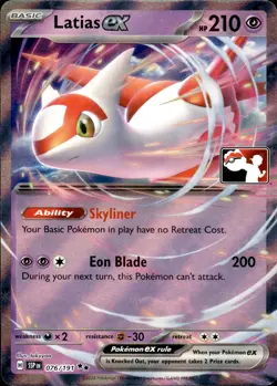 Latias ex 076/191 Prize Pack Series Cards Stamped Double Rare NM Pokemon TCG - Image 1