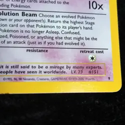 Pokemon TCG Mew Wotc Promo Holo Card 09/53 Basic 50 HP Wizards 2000 English - Image 4