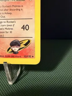 Pokemon TCG Rocket’s Moltres Holo Rare Card 12/132 Gym Heroes Unlimited - Image 5