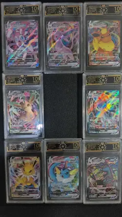 8x OCD 10 Pristine Chinese Eeveelutions VMAX Pokemon Cards - Complete Set - LN05 - Image 1