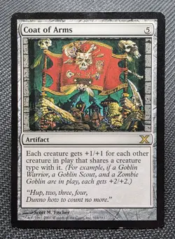 MTG Coat of Arms- DAMAGED -10th Edition Magic the Gathering Card #316 - Image 1