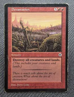 MTG Devastation- DAMAGED -Portal Magic the Gathering Card #123 - Image 1