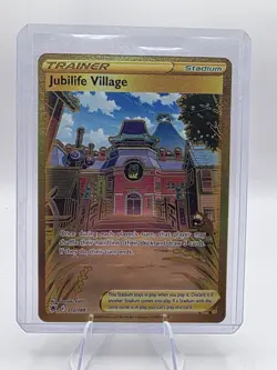 Jubilife Village 212/189 Astral Radiance - Gold Secret Holo Pokemon Card - NM - Image 1
