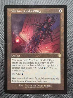 MTG Machine God's Effigy- DAMAGED -The Brothers' War Commander Magic Card #016 - Image 1