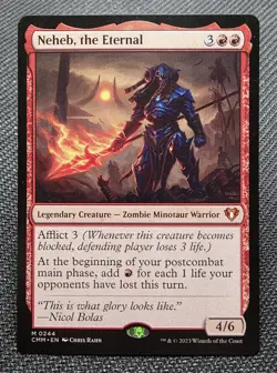 MTG Neheb, the Eternal- DAMAGED -Commander Masters Magic the Gathering Card #244 - Image 1
