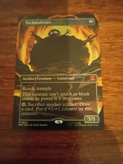 NM Borderless Foil Technodrone, MTG, TMNT, Magic the Gathering, 222 - Image 1