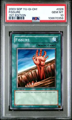 Fissure Yugioh 2003 SDP-028 Common 1st Edition PSA 10 - Image 1