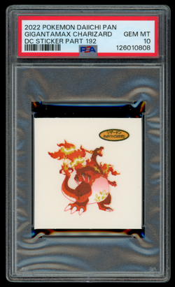 PSA 10 Pokemon Gigantamax Charizard Daiichi Pan Deco Character Part 192 Sticker - Image 1