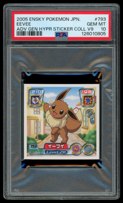 PSA 10 GEM MINT Pokemon Japanese Eevee #793 Ensky ADV Hyper Sticker Collection - Image 1