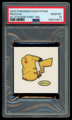 PSA 10 Pokemon Japanese Pikachu Daiichi Pan Deco Character Part 180 Sticker - Image 1