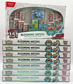 Lot of (8) Pokemon TCG 151 Blooming Waters Premium Collection Boxes SEALED - Image 1