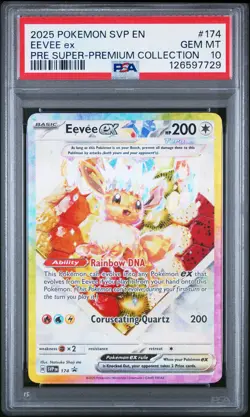2025 POKEMON SVP EN-SV BLACK STAR PROMO #174 EEVEE EX PSA 10 - Image 1