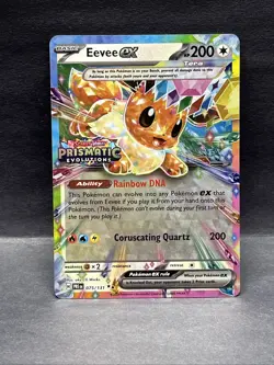 Pokemon TCG *SEALED/STAMPED* Eevee EX 075/131 Prismatic Evolutions Holo - NM - Image 1