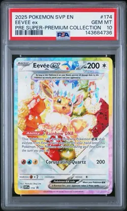 2025 POKEMON SVP PROMO SUPER-PREMIUM COLLECTION #174 EEVEE EX PSA 10 - Image 1