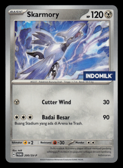 LP - Pokemon Indonesia Skarmory 200/SV-P Indomilk Kids Promo - Image 1