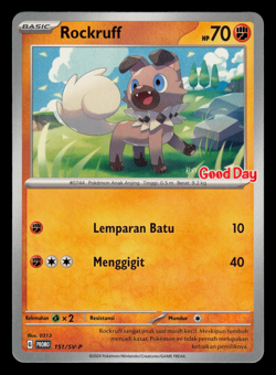 LP - Pokemon Indonesia Rockruff 151/SV-P Good Day Coffee Promo - Image 1