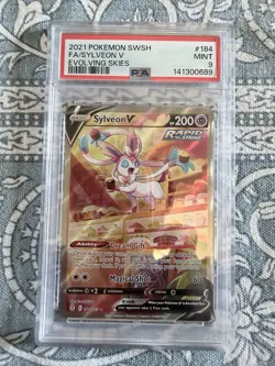 Pokemon TCG Sylveon v Alt Art PSA 9, 184/203, SWSH07: Evolving Skies - Image 1