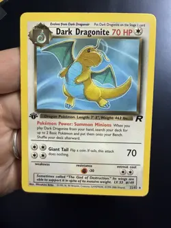 Pokemon Dark Dragonite 22/82 Team Rocket 1st Edition Regular Rare Stage 2 70 HP - Image 1
