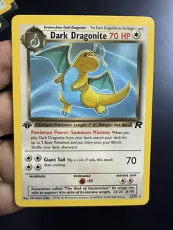Pokemon Dark Dragonite 22/82 Team Rocket 1st Edition Regular Rare Stage 2 70 HP - Image 4