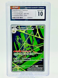 2025 POKEMON DESTINED RIVALS ILLUSTRATION RARE TEAM ROCKET'S SPIDOPS #187 CGC 10 - Image 1