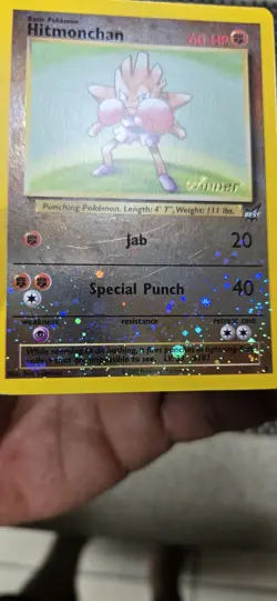 Hitmonchan 2 NM [Winner Stamp] 002/009 Best Of Promo Pokemon TCG Reverse Holo - Image 3