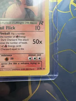 Pokemon Team Rocket Dark Charizard 21/82 Rare Regular English - Image 5