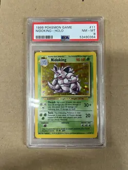 PSA 8 NM/MT-Pokemon #11 “Nidoking” Holo-Base Set 11/102 - Image 1