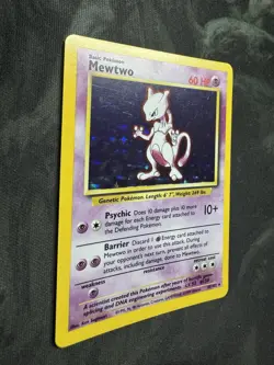 Pokemon Mewtwo TCG Base Set Holo Unlimited Rare Card 10/102 NM/LP Condition - Image 4